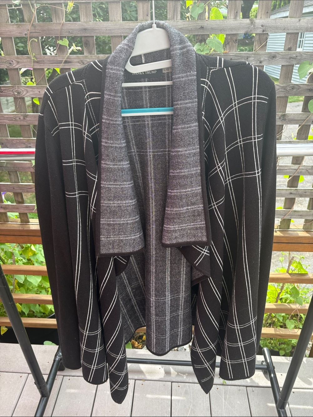 Ivanka Trump open-front waterfall cardigan